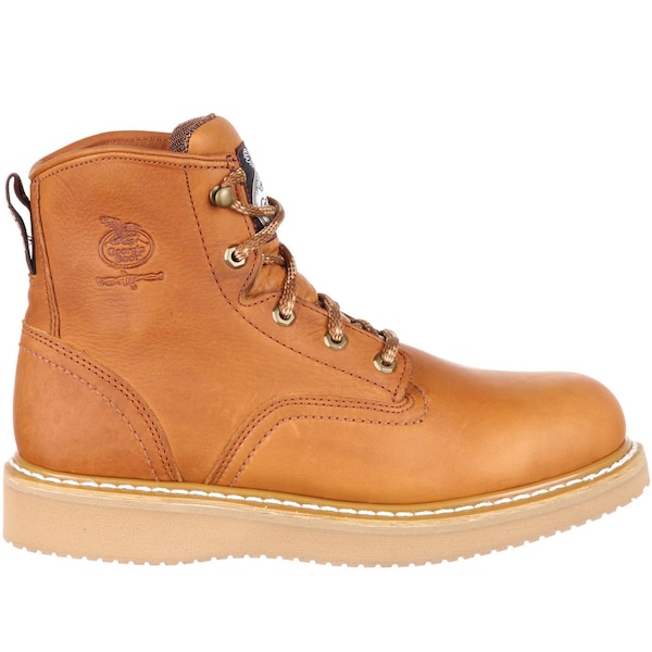 Georgia Boot Men's Wedge Work Boot, 5 W, SPR Leather, 6 in Height, Barracuda Gold - G6152