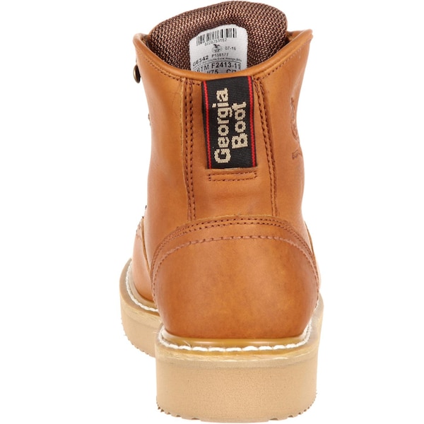 Georgia Boot Men's Wedge Work Boot, 5 W, SPR Leather, 6 in Height, Barracuda Gold - G6152