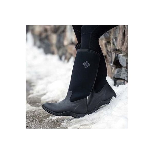 Muck Boot Co Women's Arctic Adventure Tall Rubber Boot, Plain Toe, Black, 8 - WAA-000-BLK-080