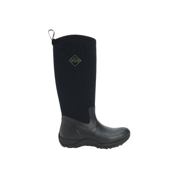 Muck Boot Co Women's Arctic Adventure Tall Rubber Boot, Plain Toe, Black, 8 - WAA-000-BLK-080