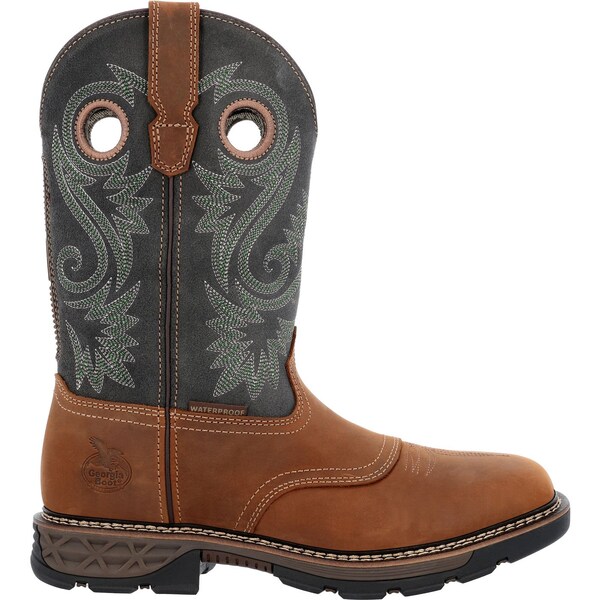 Georgia Boot Carbo-Tec FLX, Waterproof Western Work Boot, 10 M, 11 in Height, Brown - GB00620