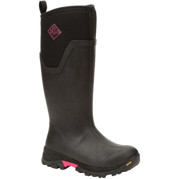 Muck Boot Co Women's Arctic Ice Tall Rubber Boot, Plain Toe, 17" Height, Black, 9 - ASVTA404 M  090