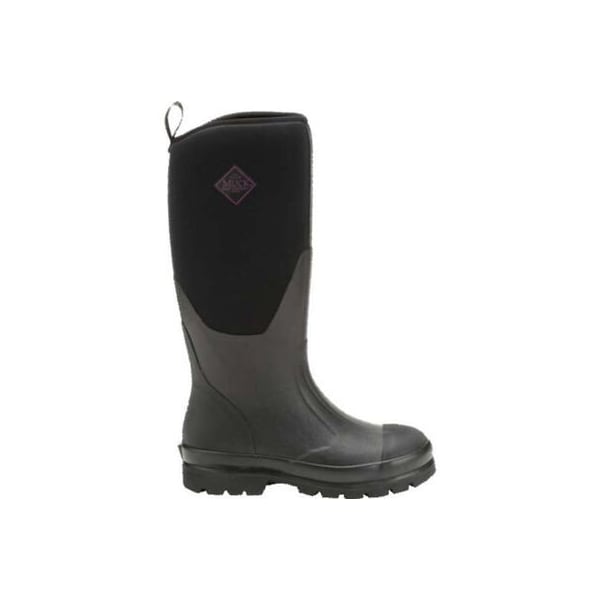 Muck Boot Co Women's Chore Tall Rubber Boot, Plain Toe, 16 in Height, Black, 7 - WCHT-000-BLK-070