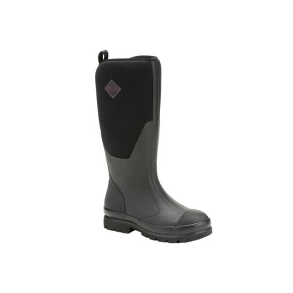 Muck Boot Co Women's Chore Tall Rubber Boot, Plain Toe, 16 in Height, Black, 7 - WCHT-000-BLK-070