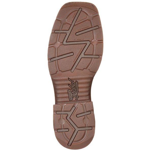 Durango Men's Western Boot, 8 1/2 W, Steel Toe, 11 in H, American Flag/Dark Brown, DB020 - DB020