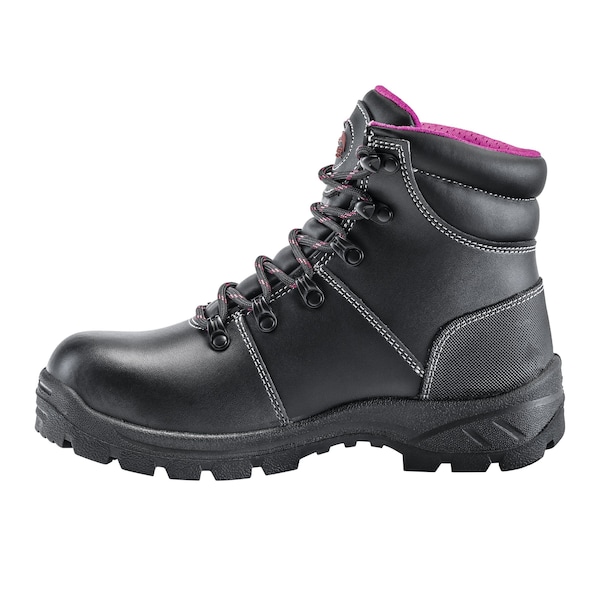 Avenger Safety Footwear Women's Soft Toe MID Work Boot, Black, 6, Wide, A8674 - A8674-6W