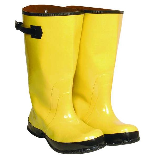 Zoro Select Overboots, Plain Toe, Rubber, 17 in Height, Pull On, Cleated Sole, Yellow, 16 (Formerly Talon Trax) - 4T277