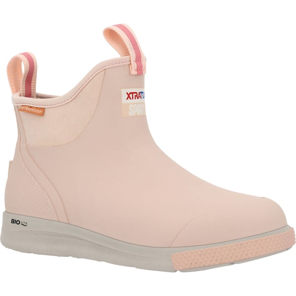 Xtratuf Women's Ankle Deck Boot, 7 M, Leather, 6 in H, Blush Peach - XADSW401