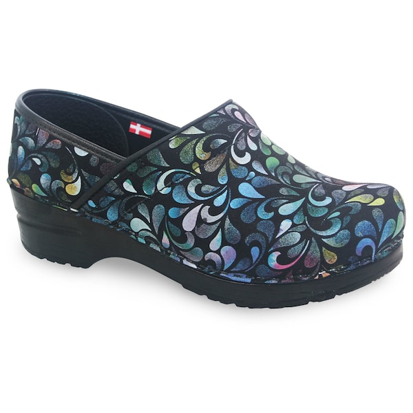 Sanita PLUME Women's Closed Back Clog in Floral Motif, Size 7.5-8, PR - 450916 -090-39