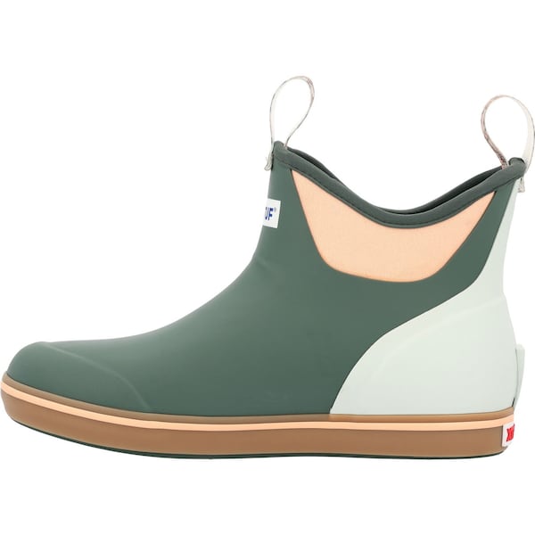 Xtratuf Women's Ankle Deck Boot, 7 M, Leather, 6 in H, Garden Green - XWAB308