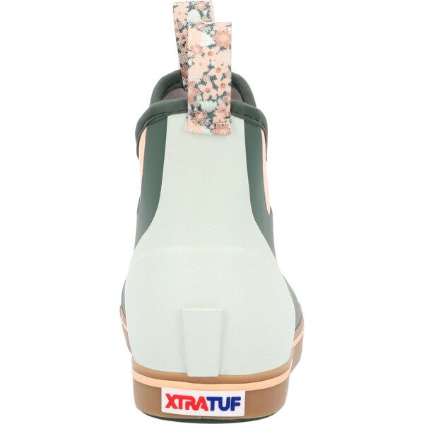 Xtratuf Women's Ankle Deck Boot, 7 M, Leather, 6 in H, Garden Green - XWAB308