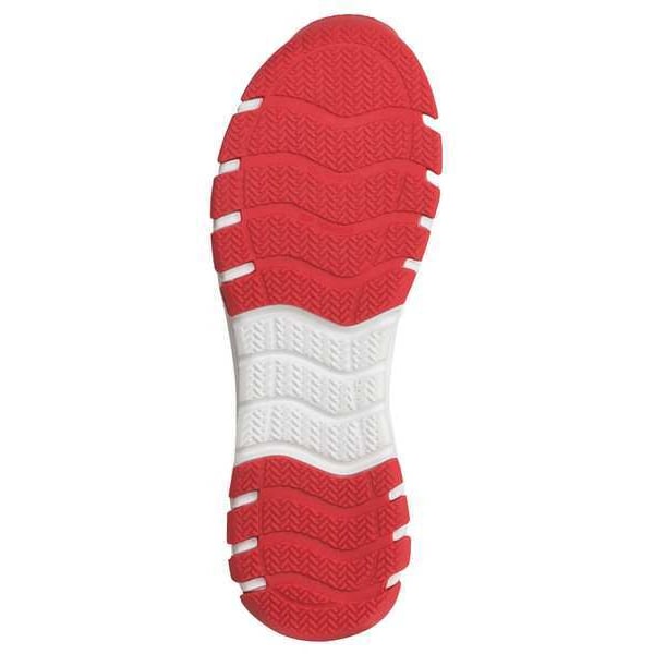 Reebok Men's Athletic Shoe, Steel Toe, Leather, Microfiber Upper, Rubber Outsole, Lace Up, Gray/Red, 14 W - RB4005
