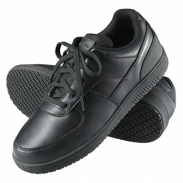 Genuine Grip Men's Athletic Shoes, 14 W, Leather, Black - 2010-14W