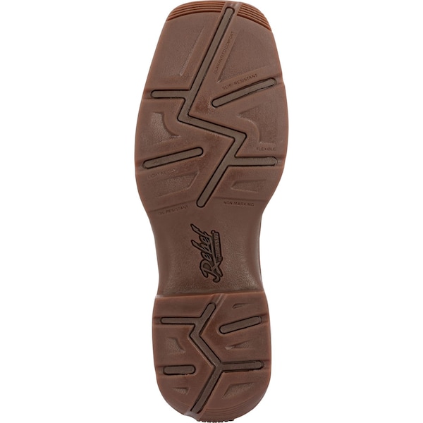 Durango Men's Mexico Flag Western Boot, 9.5 W, Steel Toe, 11 in H, Sandy Brown, DDB0431 - DDB0431