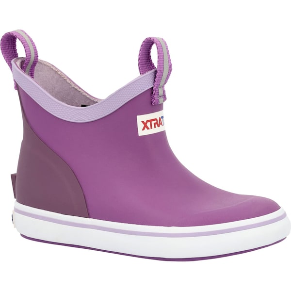 Xtratuf Youth Ankle Boot, Plain Toe Toe, 4 in Height, Purple, 12 - XKAB500C