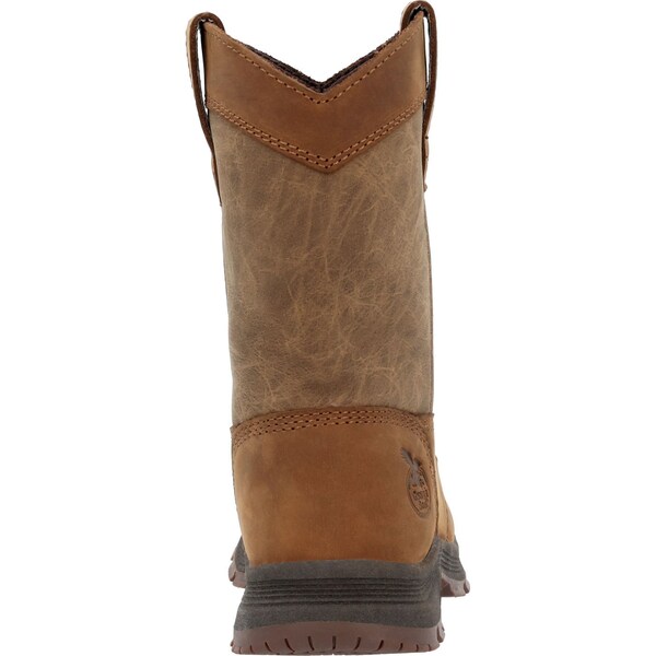Georgia Youth Pull On Boot, 8.5 M, Leather, 8 in H, Brown - GB00705C