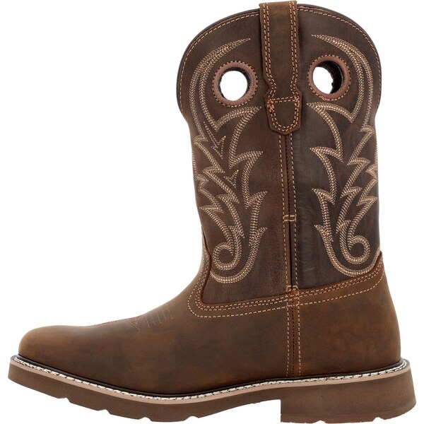 Georgia Core 37, Men's Work Boot, 9.5 W, Leather, 11 in Height, Brown - GB00691