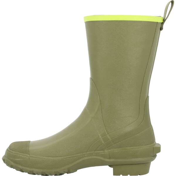 Muck Boot Co Men's Harvester Pull On Boot, Plain Toe Toe, 12 in Height, Olive and Lime, 6 - MRBMM300