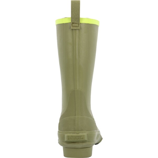 Muck Boot Co Men's Harvester Pull On Boot, Plain Toe Toe, 12 in Height, Olive and Lime, 6 - MRBMM300