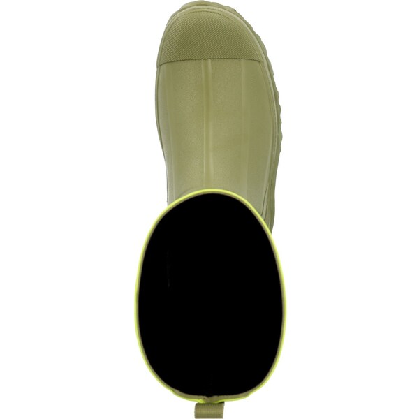 Muck Boot Co Men's Harvester Pull On Boot, Plain Toe Toe, 12 in Height, Olive and Lime, 6 - MRBMM300