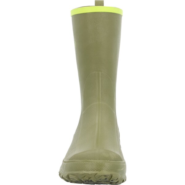 Muck Boot Co Men's Harvester Pull On Boot, Plain Toe Toe, 12 in Height, Olive and Lime, 6 - MRBMM300
