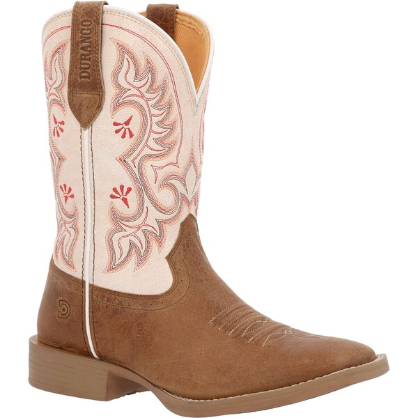 Durango Women's Western Boot, 6.5 M, 10 in H, Honey Tan and Metallic Peach - DRD0482