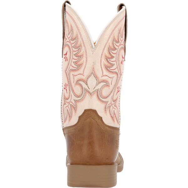 Durango Women's Western Boot, 6.5 M, 10 in H, Honey Tan and Metallic Peach - DRD0482