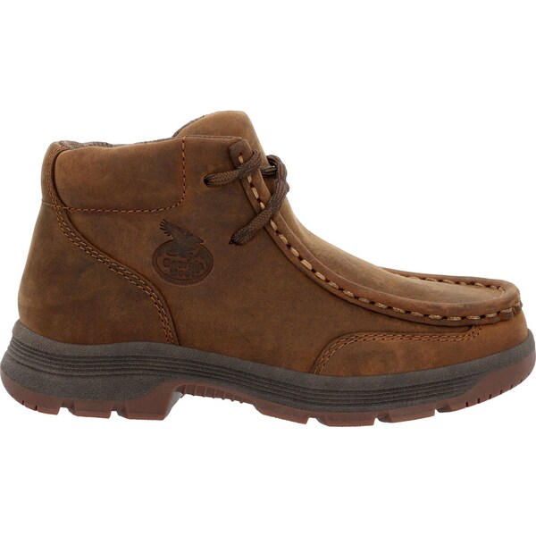 Georgia Youth Boot, 2.5 M, Leather, 4 in H, Brown - GB00704C