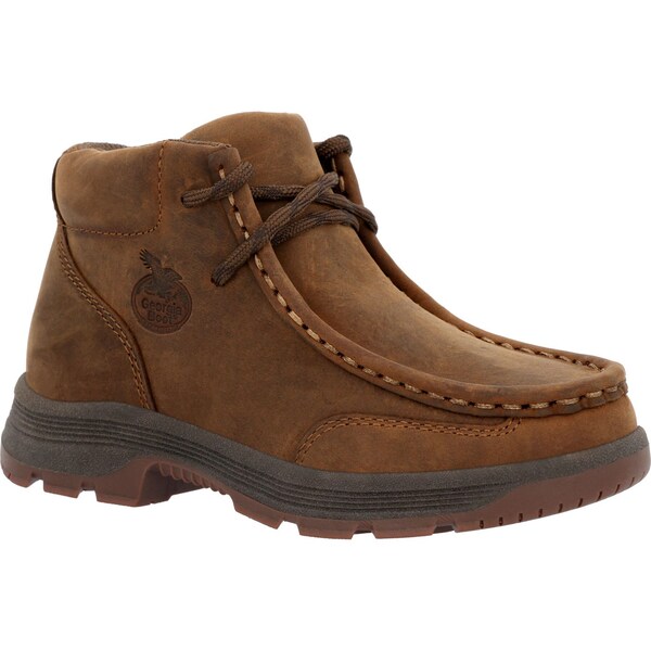 Georgia Youth Boot, 2.5 M, Leather, 4 in H, Brown - GB00704C