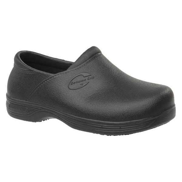 Genuine Grip Women's Loafer Shoe, 7 EE, Synthetic Leather, 4 in Height, Black - 380-7W