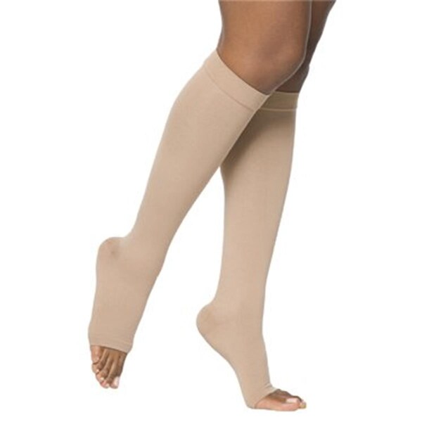 Sigvaris Select Comfort 863CLSO66-S 30-40 mmHg Open Toe With Grip Top Calf- Large- Short - Crispa - 863CLSO66/S