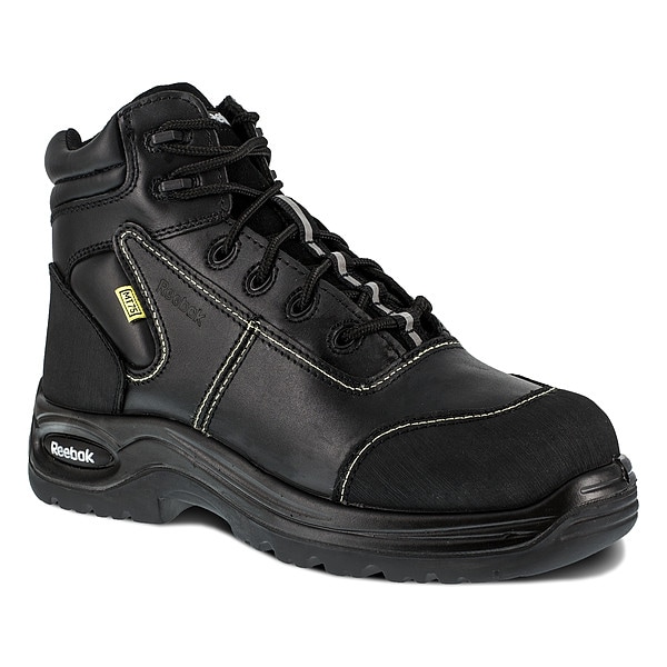 Reebok RB655, Women's 6 in Composite Toe 6-Inch Work Boot, Black, 11, W, RB655 - RB655