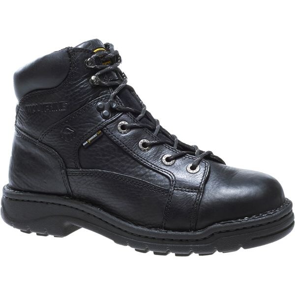 Wolverine Men's 6-Inch Work Boot, 11 1/2 XW, Steel Toe, 6 in H, Black, 4421 - W04421