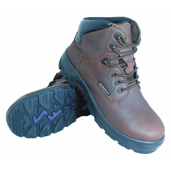 S Fellas By Genuine Grip Poseidon, Women's Composite Toe Hiker Work Boot, Brown, 9.5, W, 651 - 651-9.5W