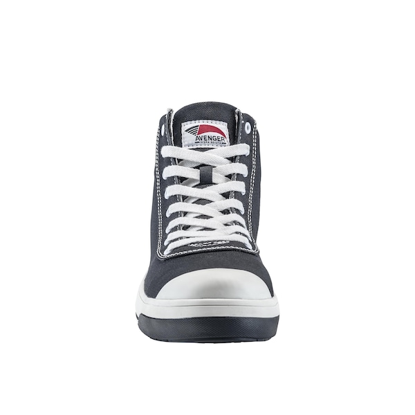 Avenger Safety Footwear Women Aluminum Toe BLADE 8 EYE AT, WOMENS PR, Black, White, 7, Medium - A350-7M