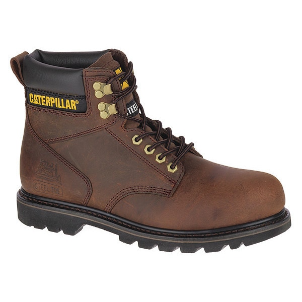Cat Footwear 6 in Steel Toe Boot, 8 W, Steel Toe, 6 in H, 89586 - P89586