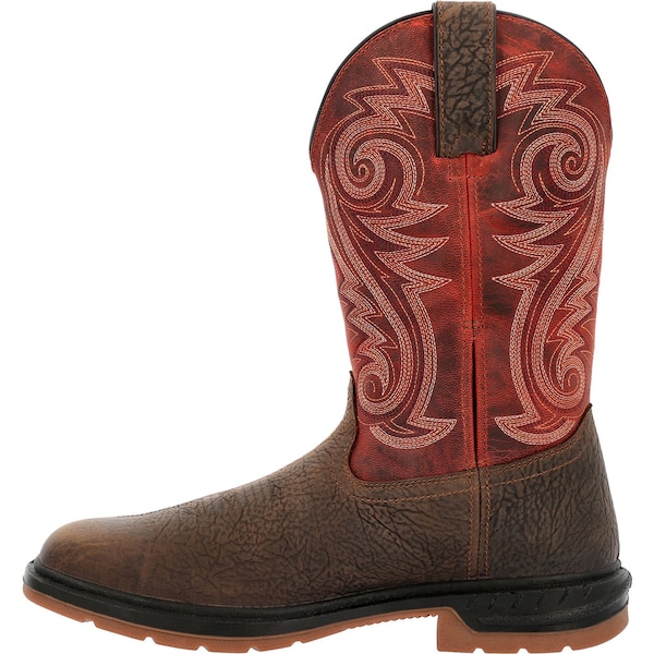 Rocky Worksmart, Men's 11 in Composite Toe Western Work Boot, Dark Brown, 11.5, M, RKW0385 - RKW0385