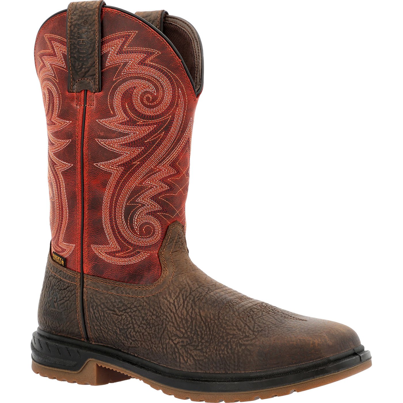 Rocky Worksmart, Men's 11 in Composite Toe Western Work Boot, Dark Brown, 11.5, M, RKW0385 - RKW0385