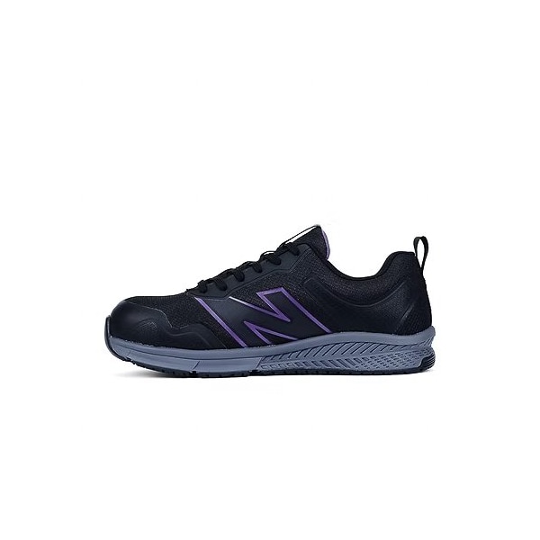 New Balance Women's Athletic Shoe, Synthetic Fabric, Synthetic Leather Upper, Black/Purple, 10 - WIDEVOLBL-10B