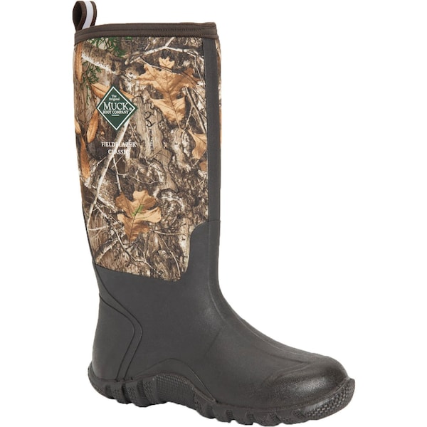 Muck Boot Co Men's FieldBlazer Fleece Lined Rubber Boot, Plain Toe, 16" Height, Chocolate And Realtree Edge, 14 - FBFRTE   M  140