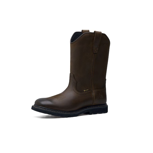 Shoes For Crews Men's Nano Composite Toe Western Work Boot, Brown, 7.5, Medium, 72109 - 72109
