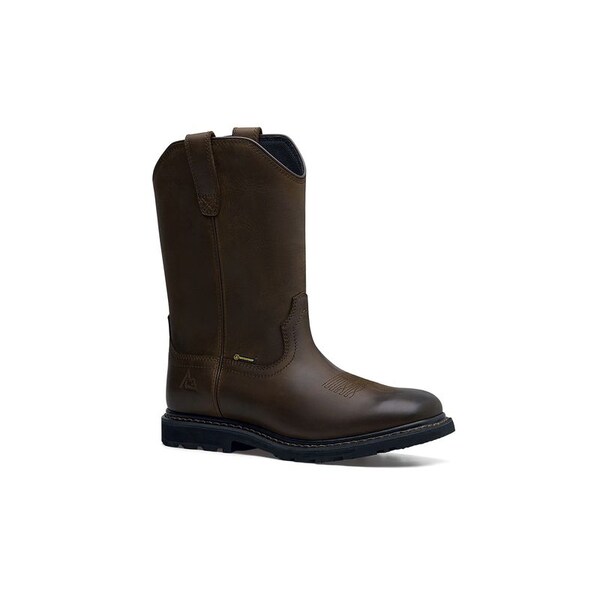 Shoes For Crews Men's Nano Composite Toe Western Work Boot, Brown, 7.5, Medium, 72109 - 72109
