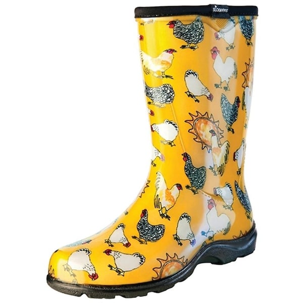 Sloggers 5016CDY-07 Rain and Garden Boots, 7 in, Chicken, Daffodil Yellow - 5016CDY07