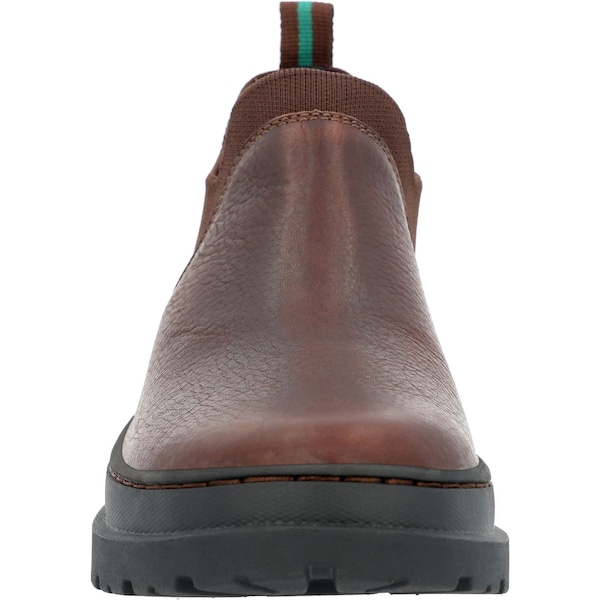 Georgia Men's Slip On Shoe, 12 W, Leather, 5 in H, Soggy Brown - GB00708