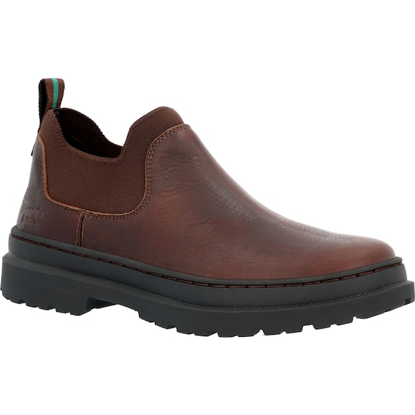 Georgia Men's Slip On Shoe, 12 W, Leather, 5 in H, Soggy Brown - GB00708