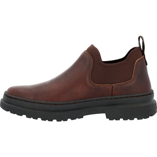 Georgia Men's Slip On Shoe, 12 W, Leather, 5 in H, Soggy Brown - GB00708