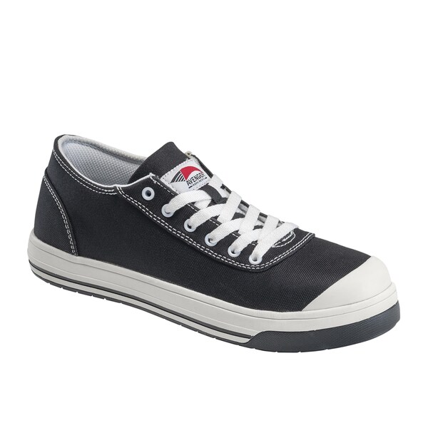 Avenger Safety Footwear Men Aluminum Toe BLADE 6 EYE AT, MENS PR, Black, White, 8.5, Medium - A320-8.5M