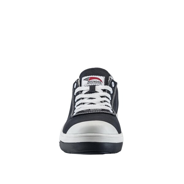 Avenger Safety Footwear Men Aluminum Toe BLADE 6 EYE AT, MENS PR, Black, White, 8.5, Medium - A320-8.5M
