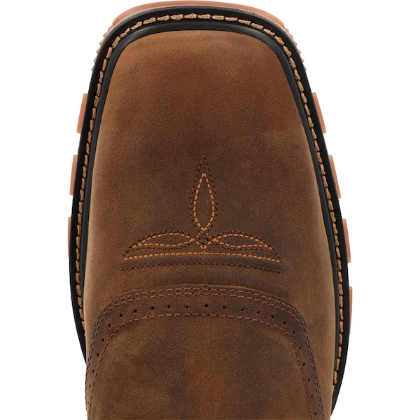 Durango Maverick XP, Ventilated Western Work Boot, 8 M, 11 in Height, Briar Brown/Crimson Red - DDB0479