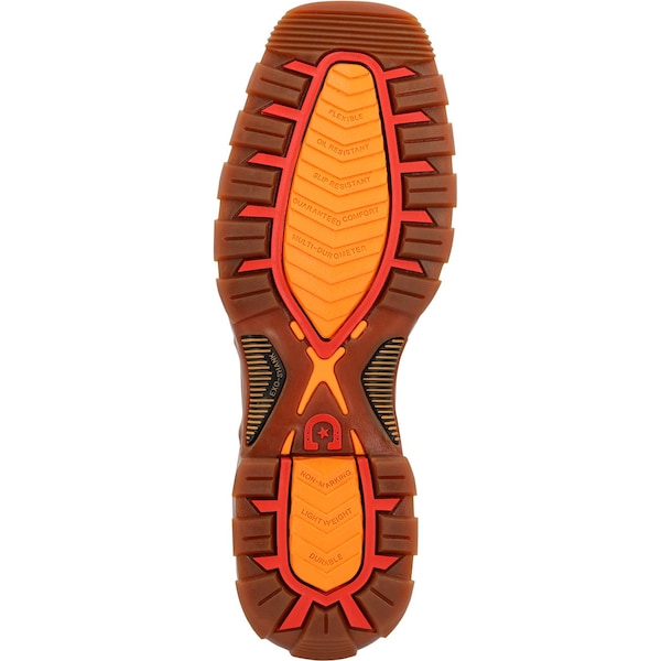 Durango Maverick XP, Ventilated Western Work Boot, 8 M, 11 in Height, Briar Brown/Crimson Red - DDB0479